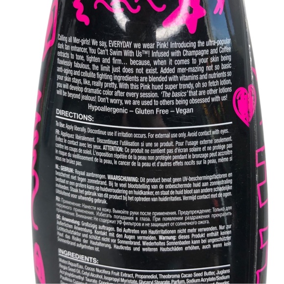 Tanovations YOU CAN'T SWIM WITH US Dramatically Dark Tan Enhancer Tanning Lotion - Picture 5 of 6